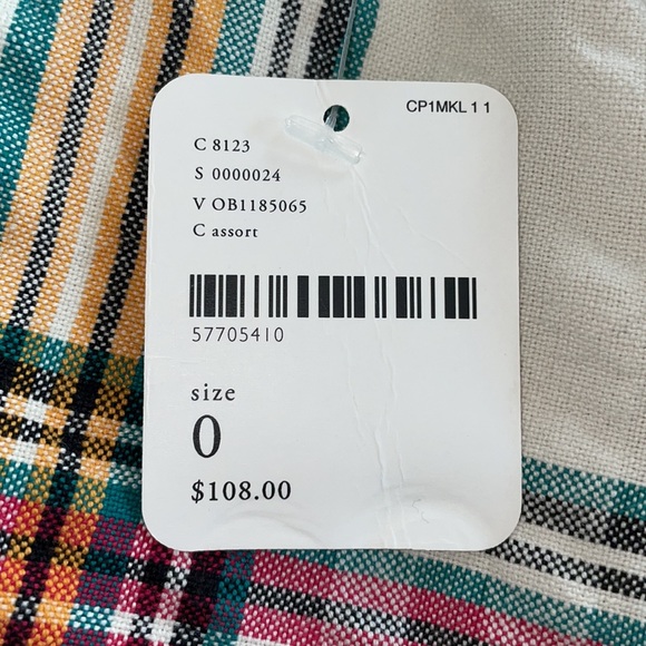 Free People High Waisted Plaid Cotton Pants - Picture 4 of 8